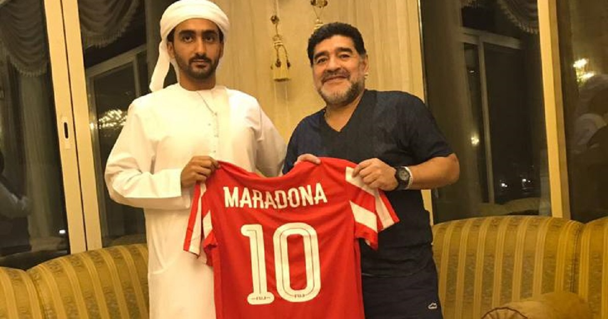 Diego Maradona nuevo técnico futbol EAU © Diego A. Maradona/Facebook
