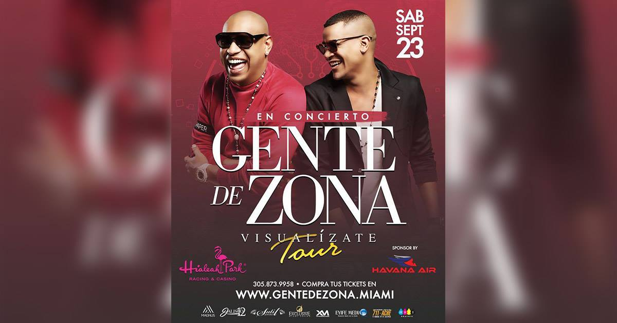 La actuación de la gira Visualizate se aplaza al 23 de septiembre en Miami © Gente de Zona/Facebook