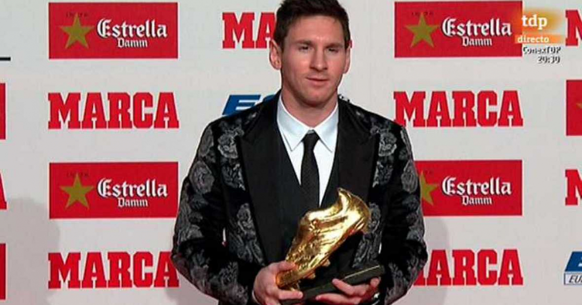 Entrega de la bota de Oro a Messi © rtve.es