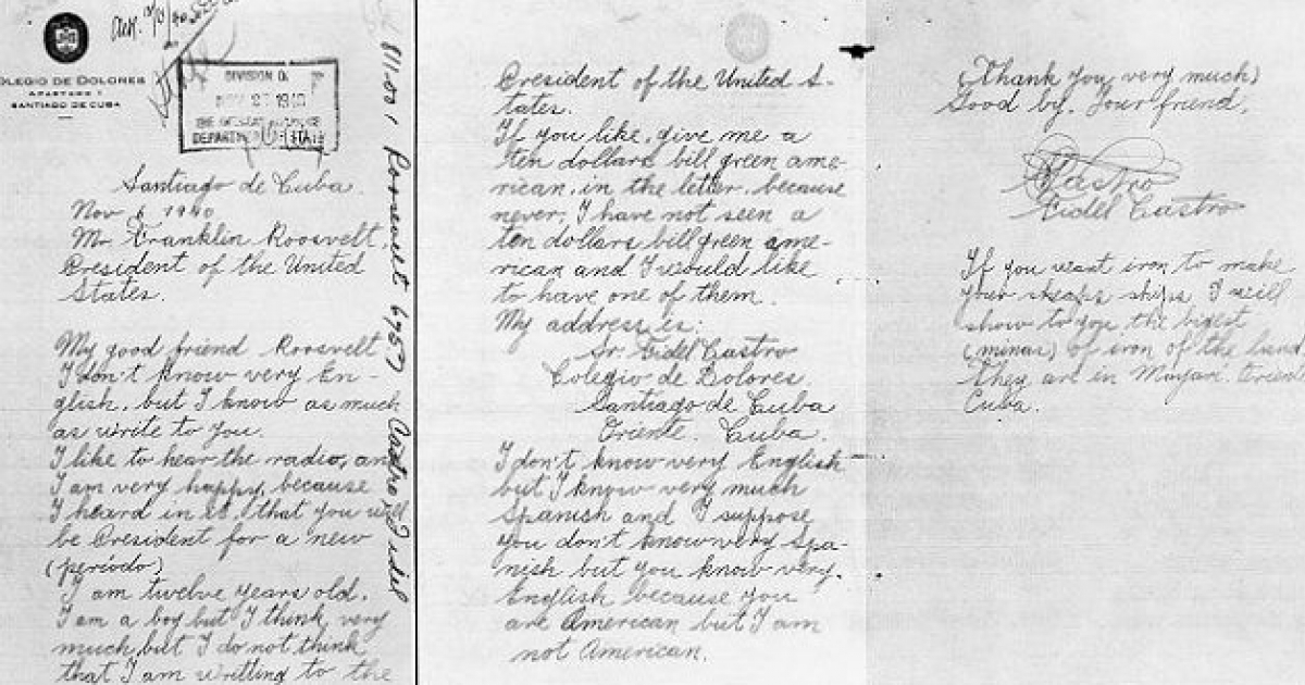 La carta de Fidel a Roosevelt © 