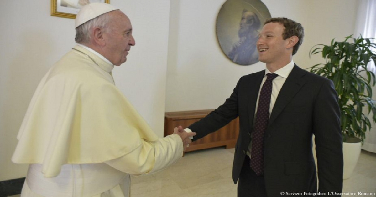 Marck Zuckerberg Papa Francisco © Servizio Fotográfico L´Observatore Romano