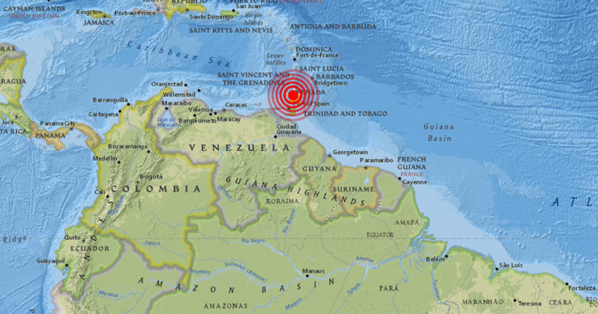 Sismo en el Caribe © usgs.gov