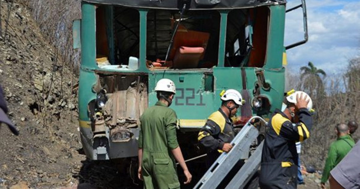 Escena del accidente de tren en Sancti Spíritus © Cubadebate