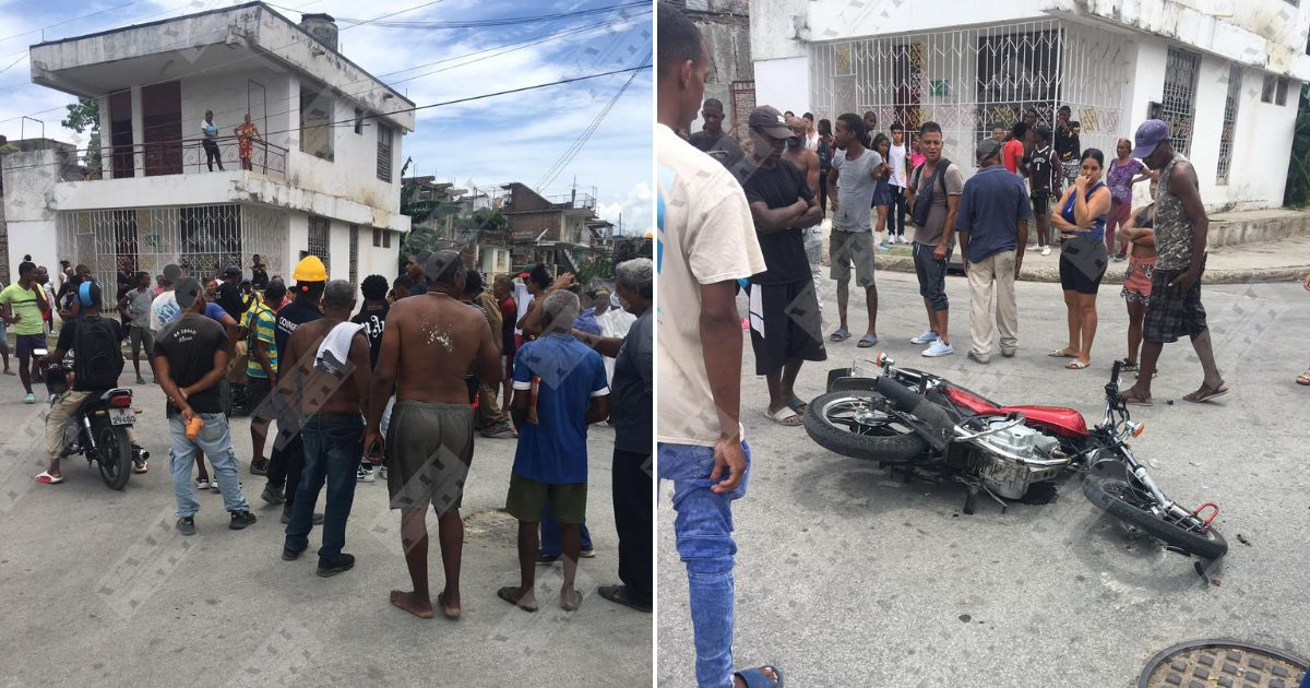 Motociclista colisiona con un automóvil en Santiago de Cuba