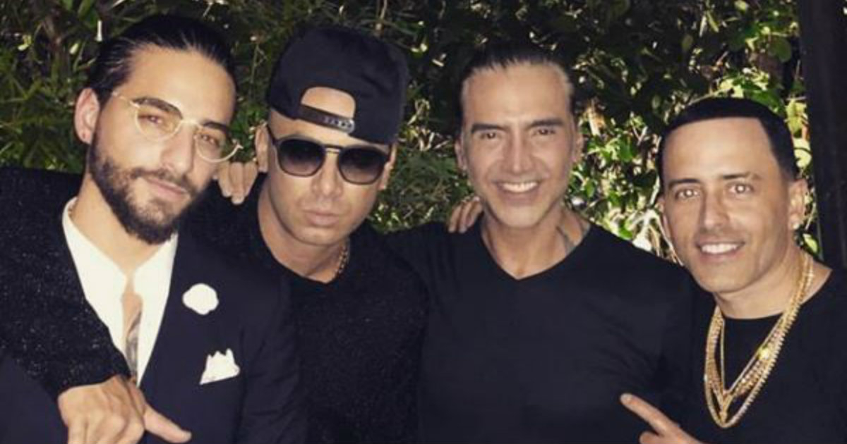 Maluma, Wisin y Yandel y Alejandro Fernández © Instagram/Alejandro Fernández