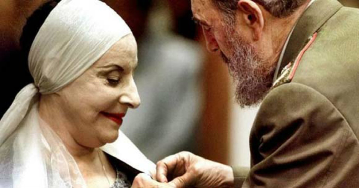 Alicia Alonso y Fidel Castro © Cubadebate