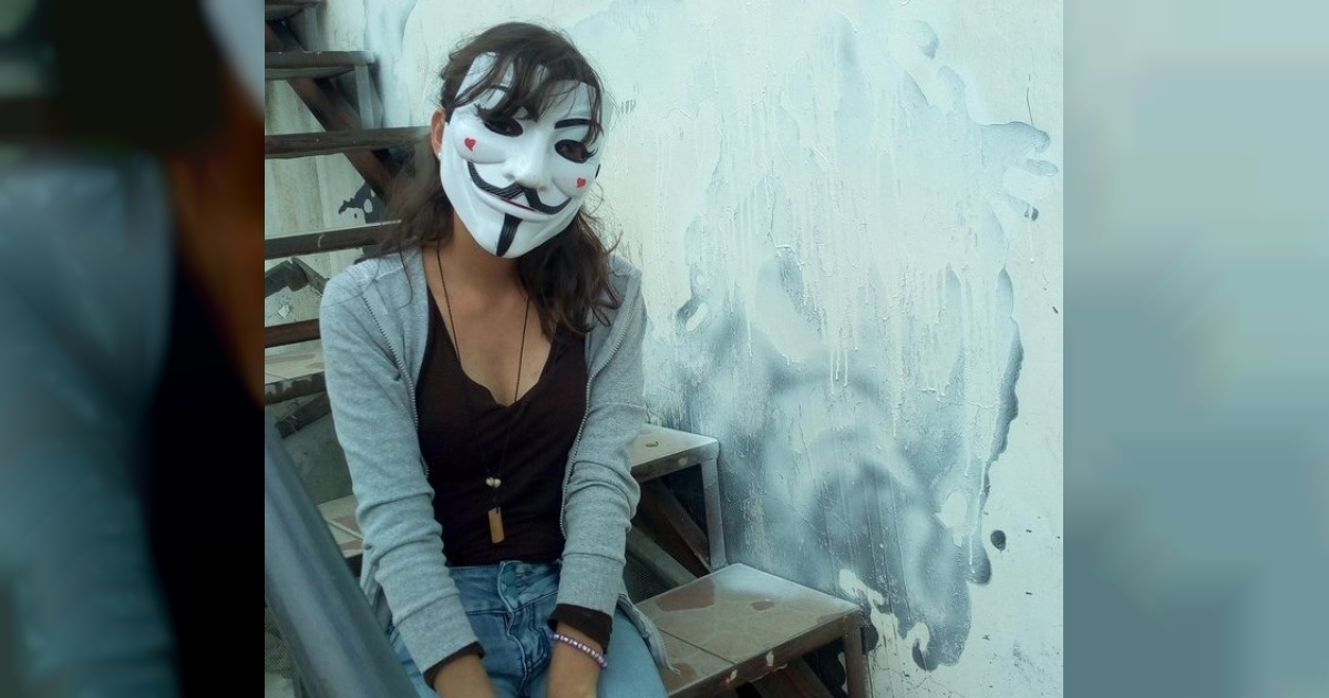 Joven integrante de Anonymous Venezuela © Twitter/ Anonymous Venezuela