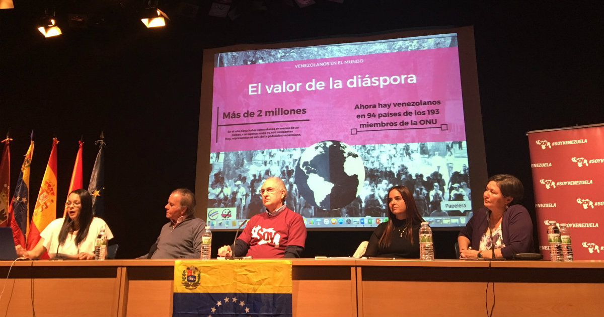 El ex alcalde de Venezuela durante una conferencia en Alcobendas, Madrid © Twitter / @alcaldeledezma