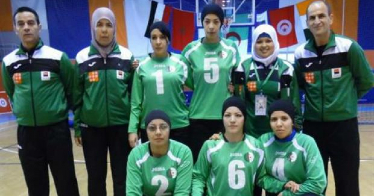 Jugadoras de goalball de la selección de Argelia © La Nacion