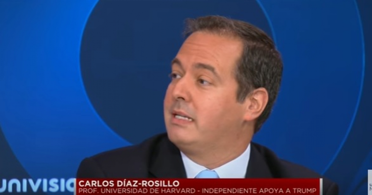 Profesor cubanoamericano Díaz-Rosillo analizando las elecciones en EEUU © Univision Noticias