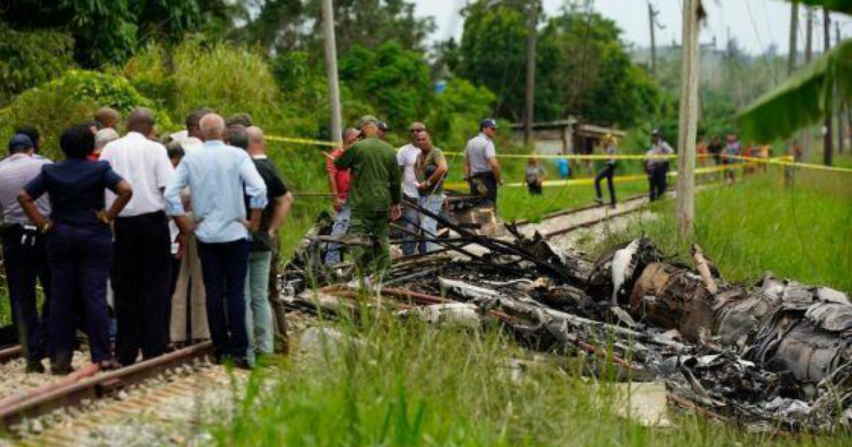 Imágenes del lugar donde se estrelló el avión. © Cubadebate.