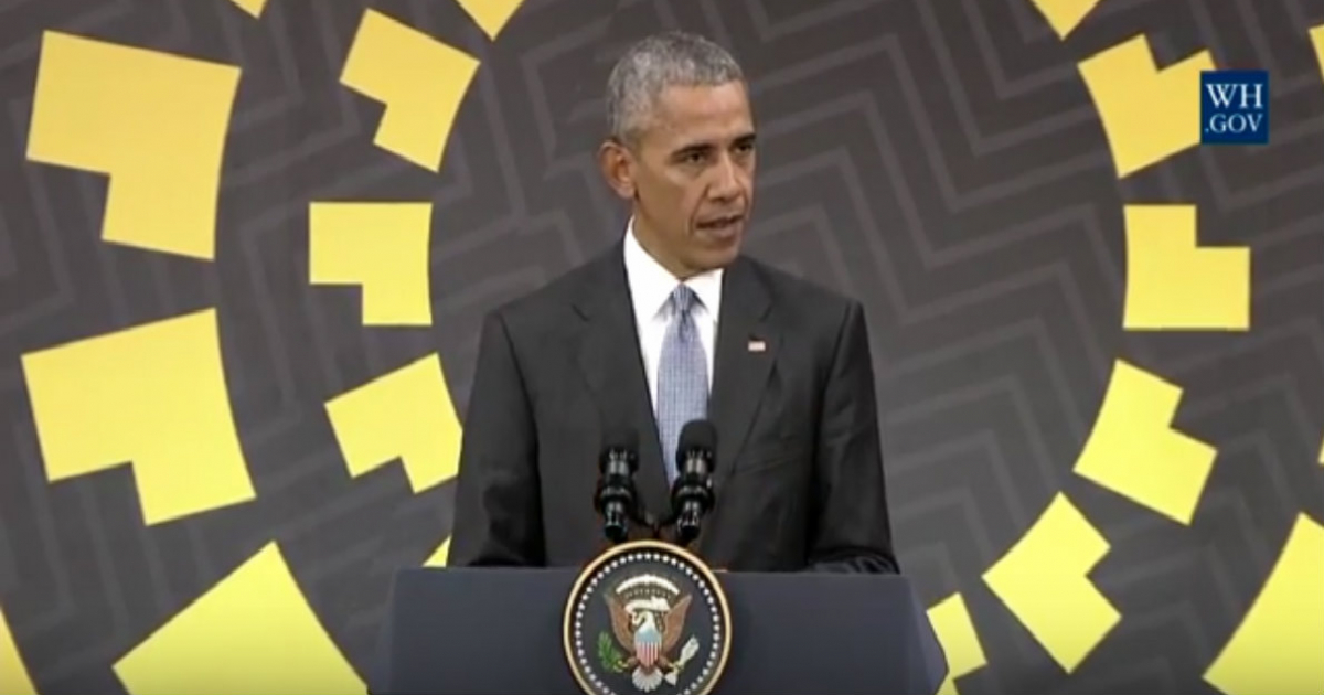 Barack Obama durante su discurso ante universitarios en Lima © Youtube