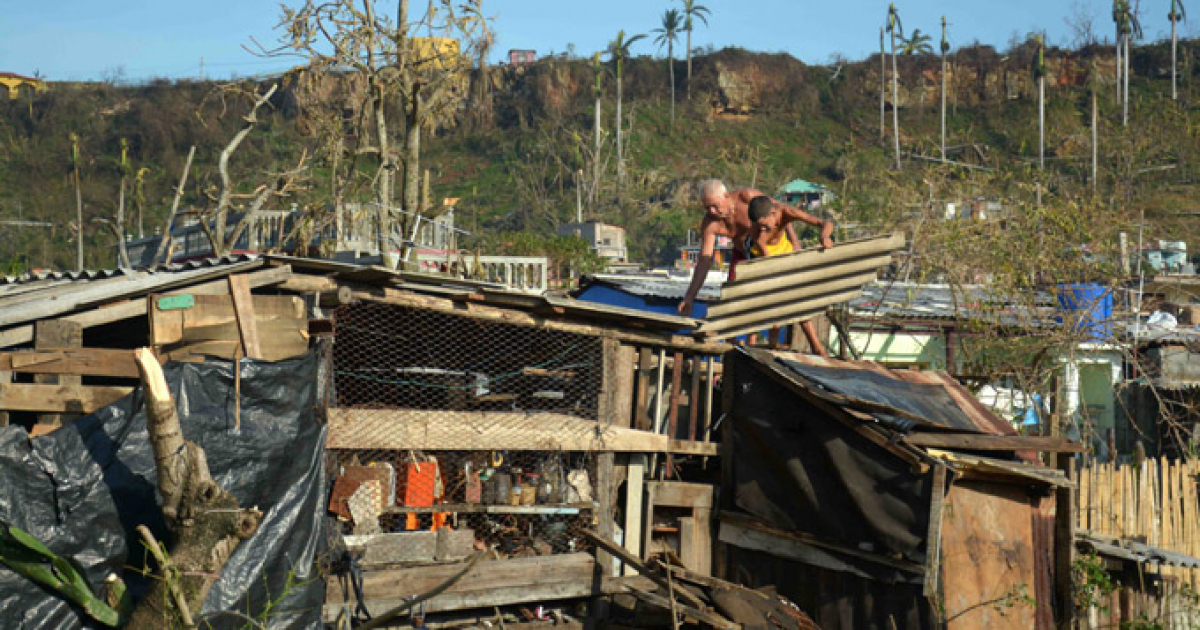 Vivienda destruida en Baracoa tras el paso del huracán Matthew © lademajagua.cu