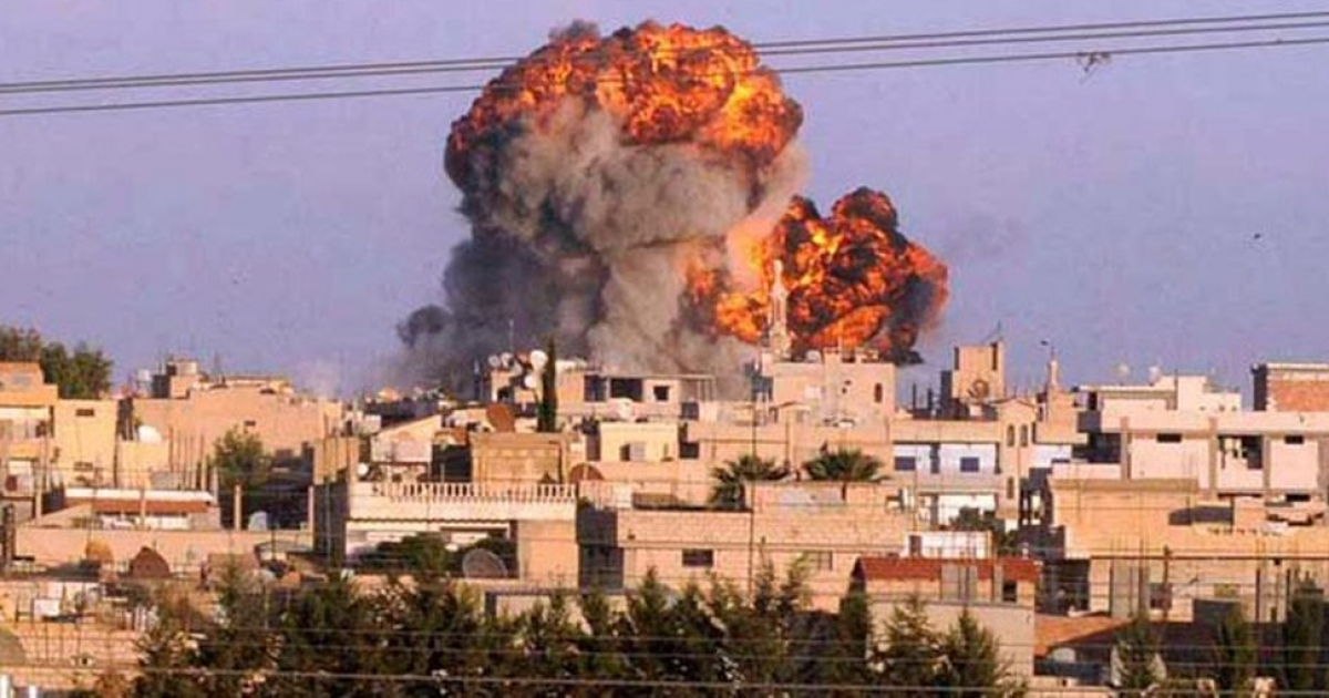 Explosión en Siria por el bombardeo de EEUU © El Político