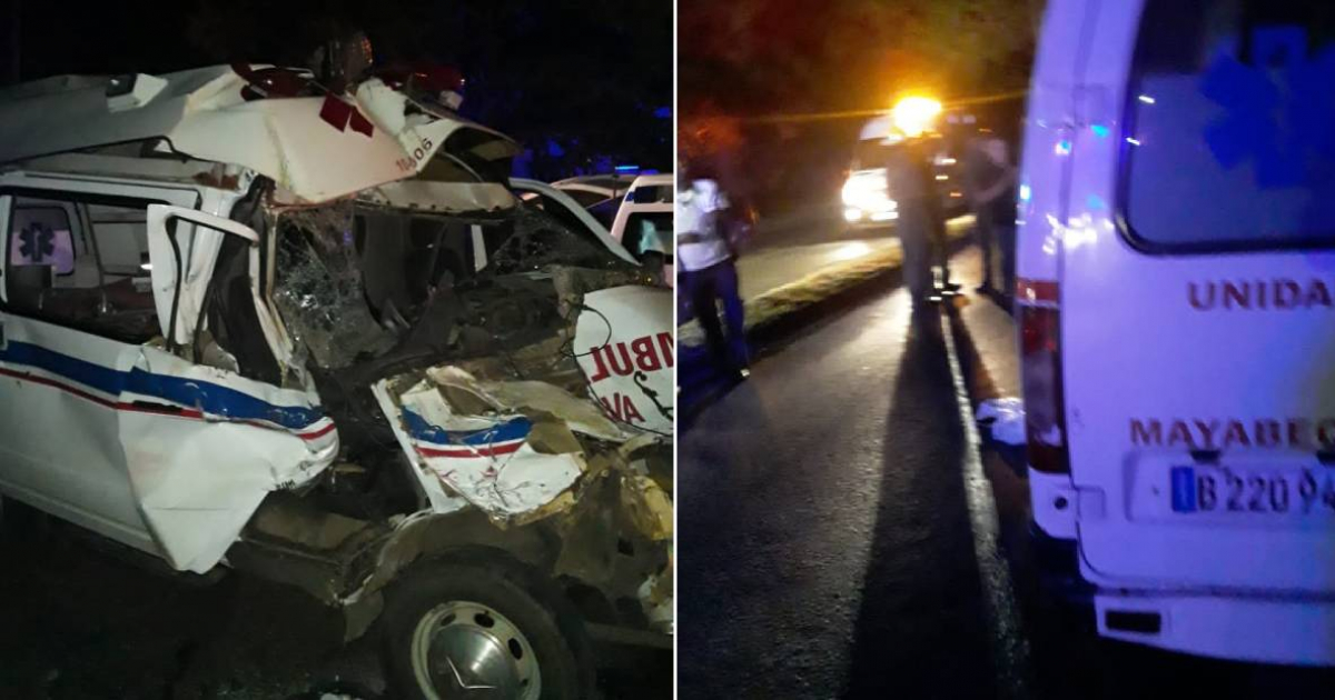 Ambulancia colisiona con camión en plena emergencia en La Habana