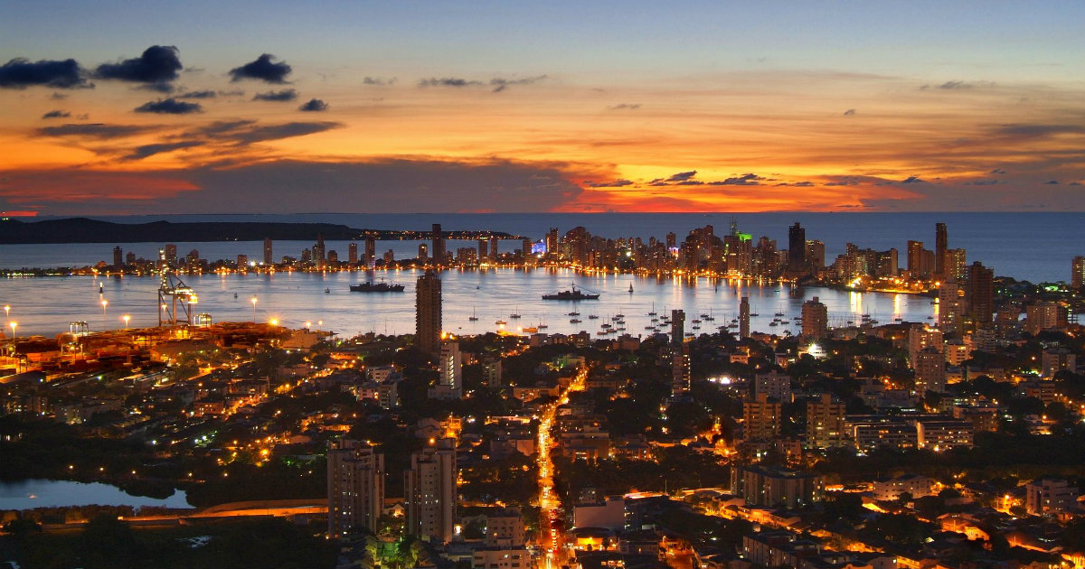 Atardecer en la ciudad de Cartagena de Indias © Wikimedia Commons