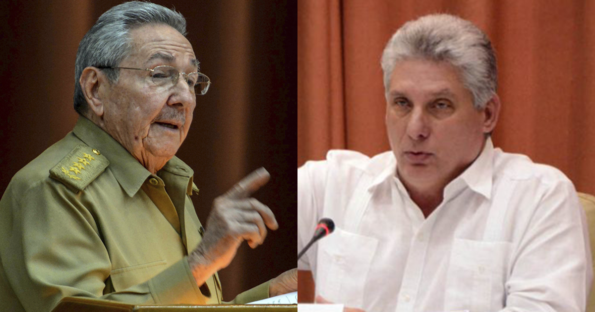 Raúl Castro y Miguel Díaz Canel © Juventud Rebelde (Collage: CiberCuba)