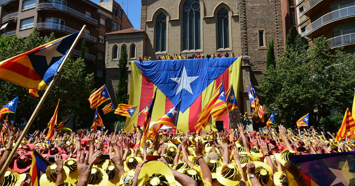 Manifestación a favor de la independencia de Cataluña © Wikipedia