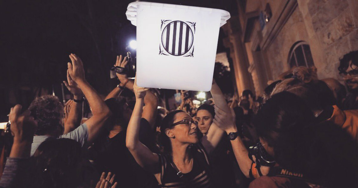Celebración en las calles de Cataluña © Carles Puigdemont / Twitter