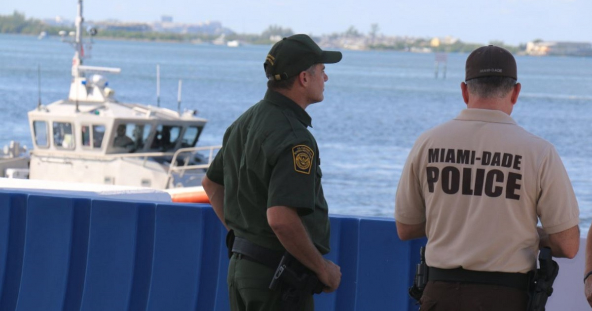 CBP y Policia de Miami © CBP/Twitter