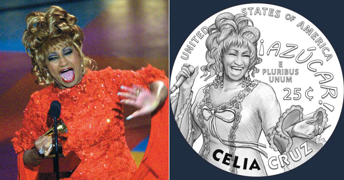 Moneda con la imagen de Celia Cruz circulará en Estados Unidos en agosto