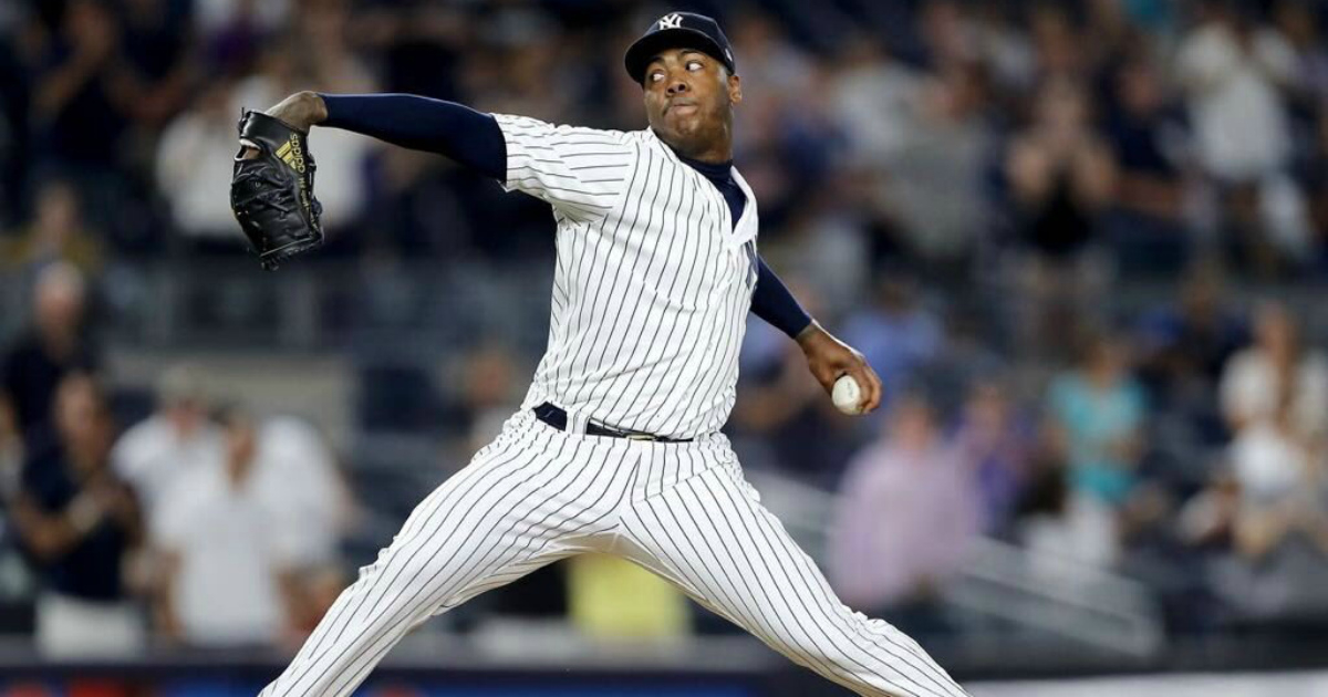 Aroldis Chapman © Twitter/ El Caribe