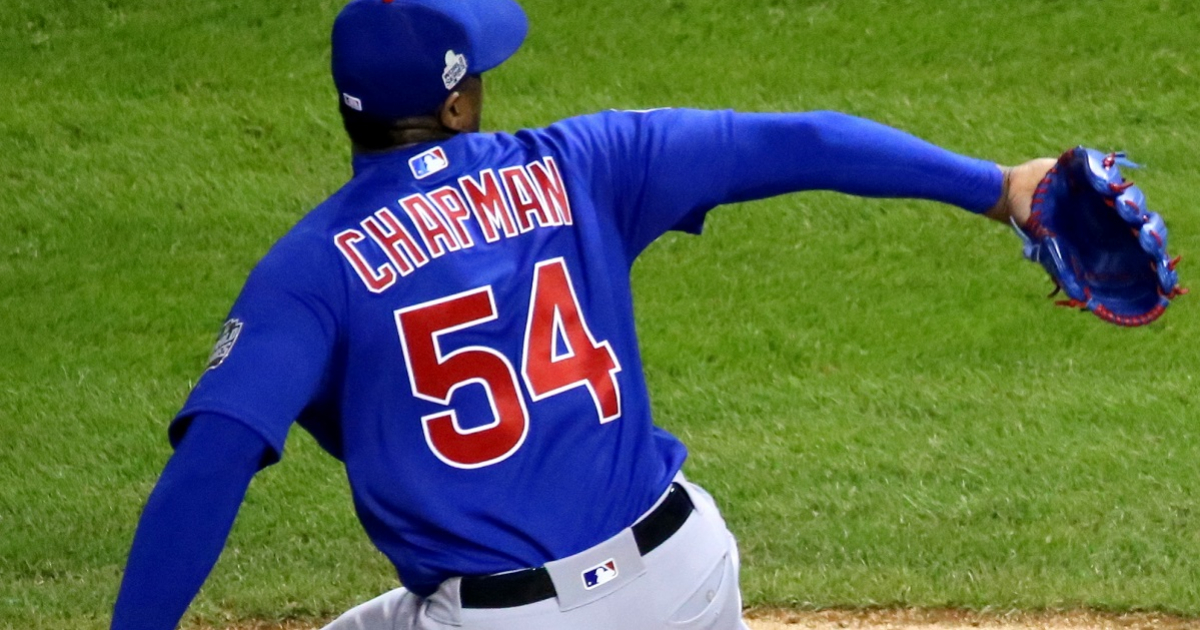 Aroldis Chapman con los Cubs © Wikimedia Commons