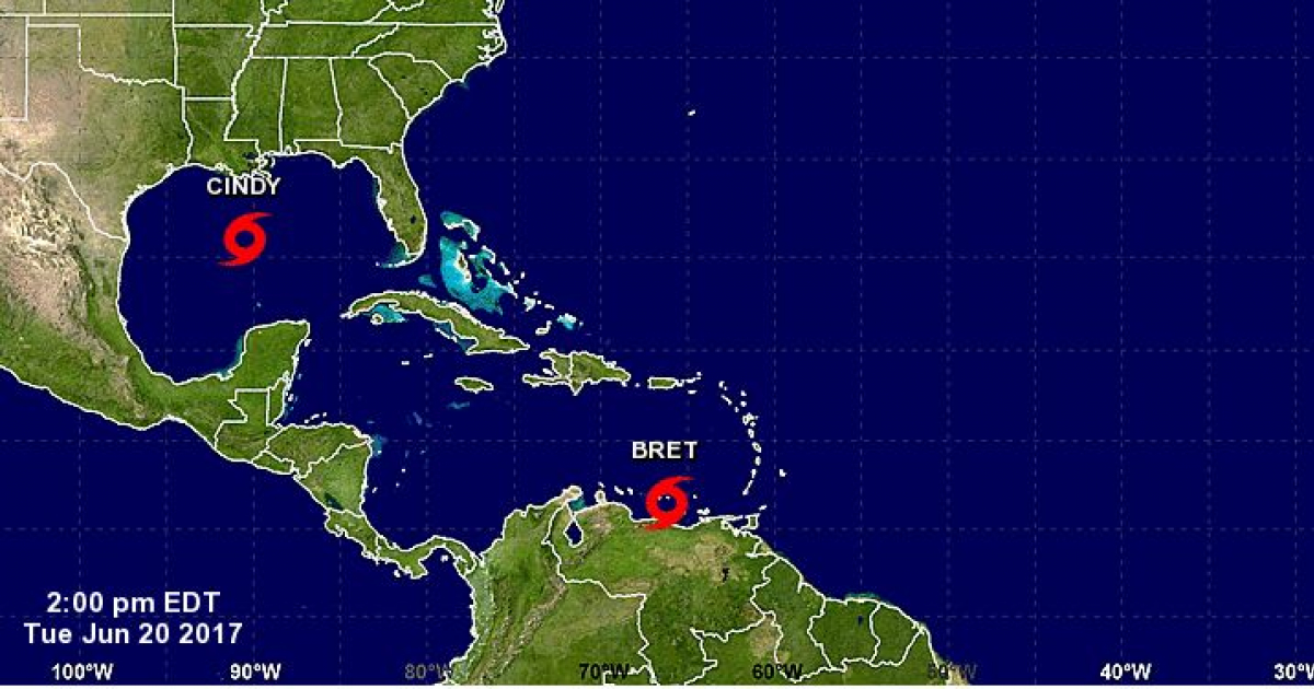 Cindy, 3ra tormenta tropical 2017 © NOAA/ Screencapture