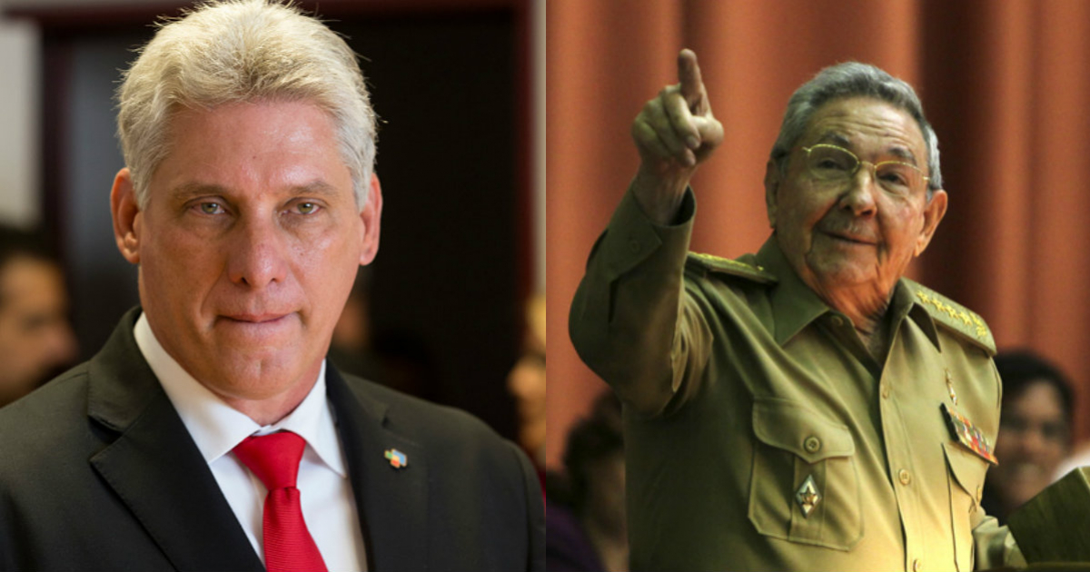 Miguel Díaz Canel y Raúl Castro. © Cubadebate.