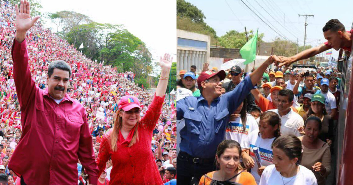 Maduro y Henri Falcón, en campaña electoral. © Maduro-Henri Falcón / Twitter