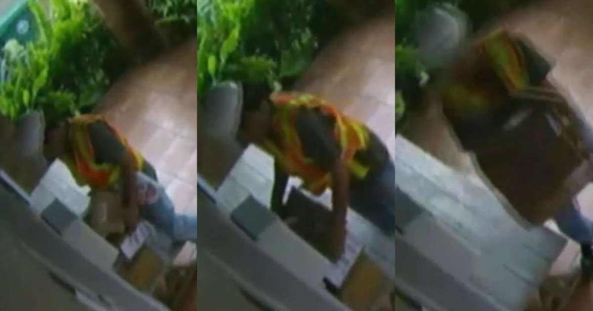 El ladrón de paquetes, de Miami. © YouTube.
