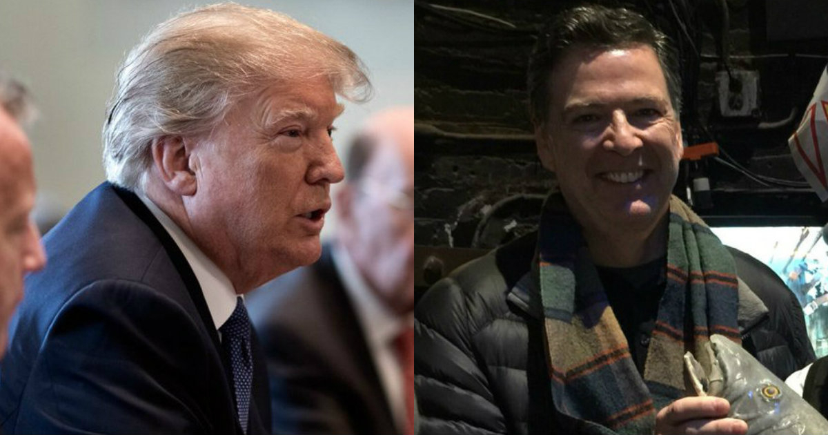 Donald Trump y James Comey. © Donald Trump / Twitter - James Comey / Twitter