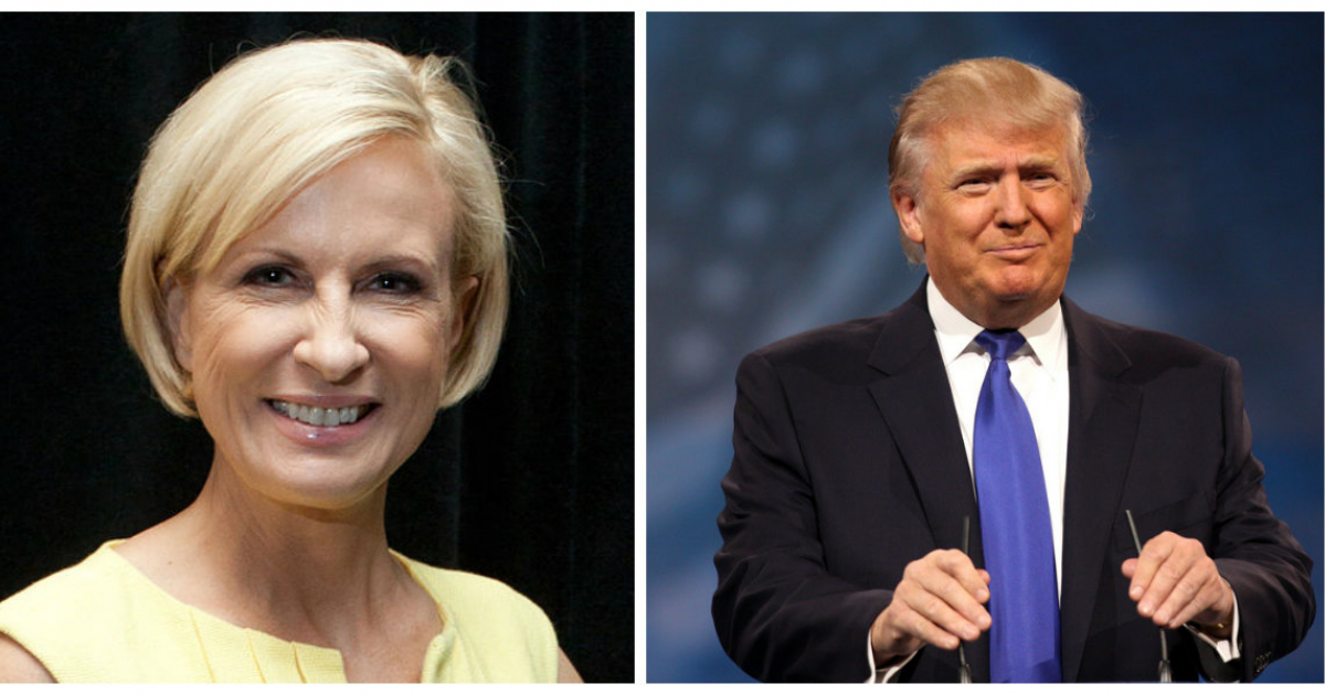 Mika Brzezinski y Donald Trump © Collage CiberCuba