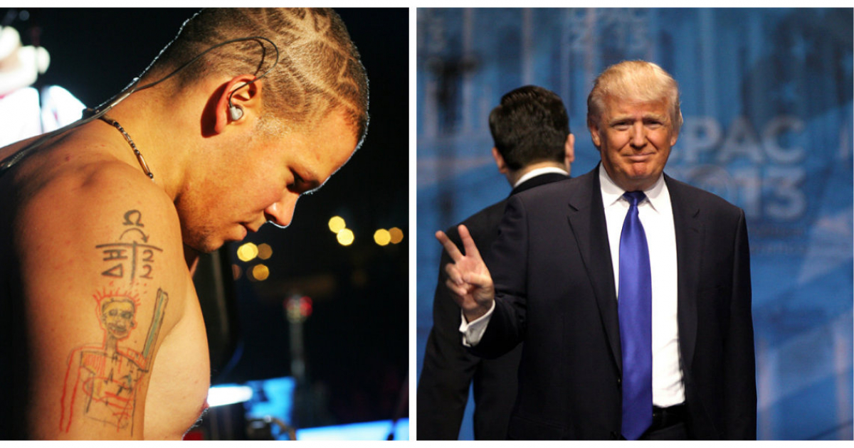 Residente y Trump © Collage CiberCuba