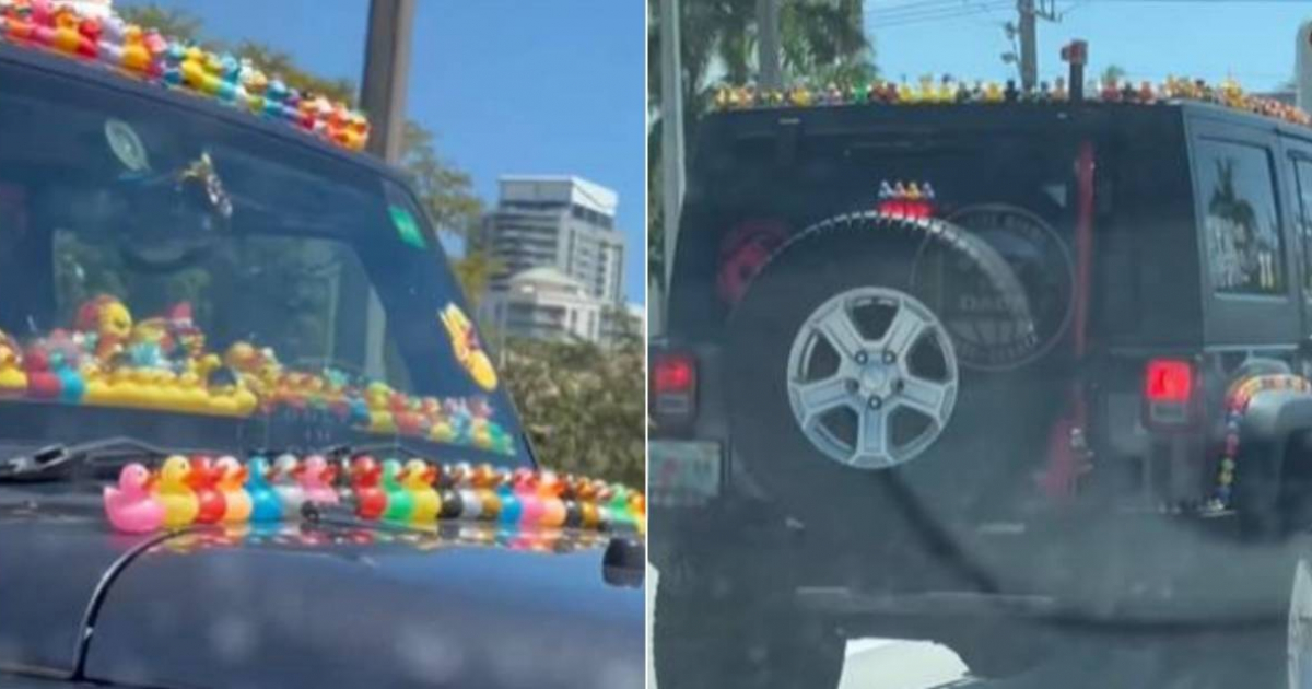 Jeep en Miami sorprende con patitos de goma: origen y expansión de una moda