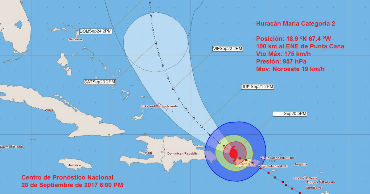 Mapa del Instituto Meteorológico de Cuba © Insmet