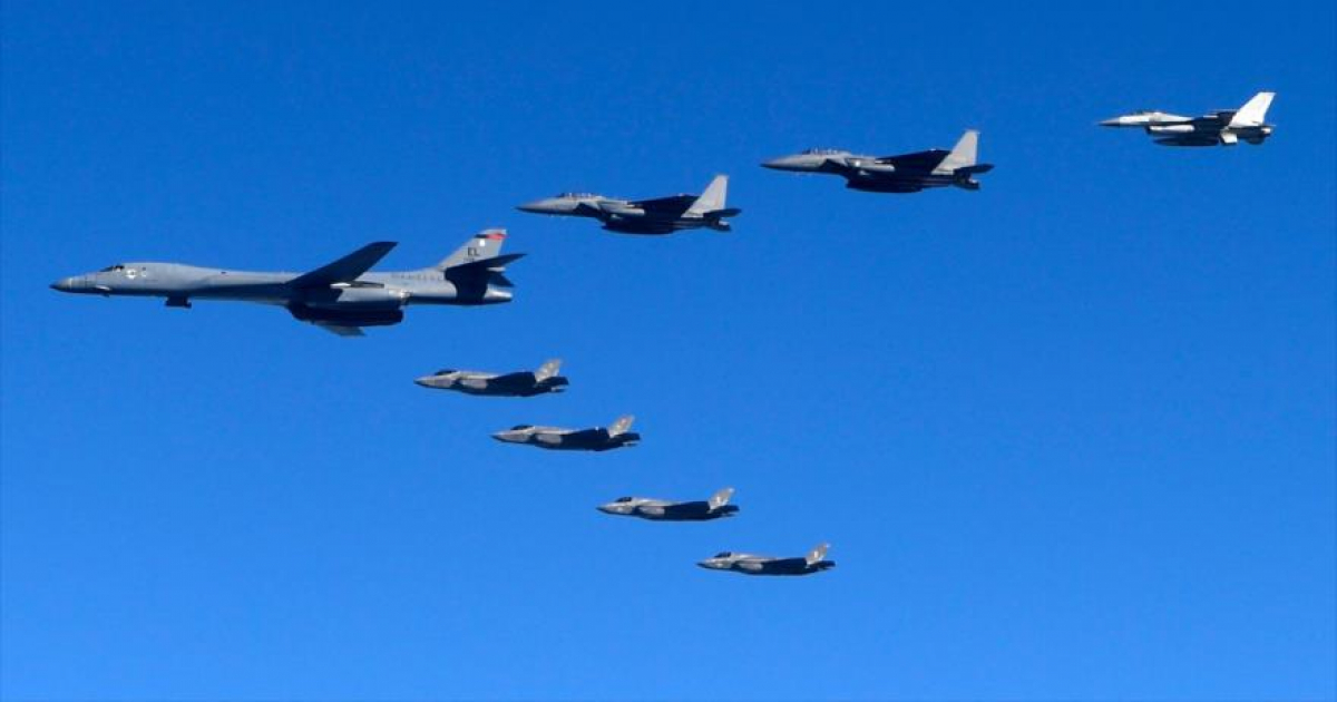 Aviones de combate de Estados Unidos y Corea del Sur © HispanTV