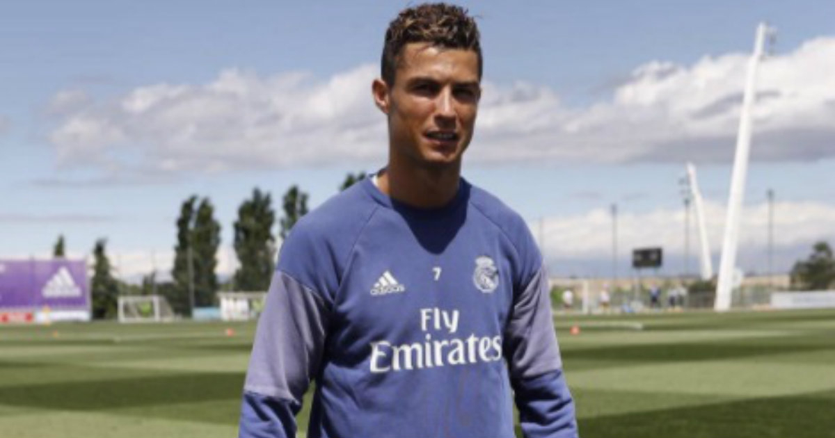 Cristiano Ronaldo durante un entrenamiento con el Real Madrid. © Instagram / Cristiano Ronaldo