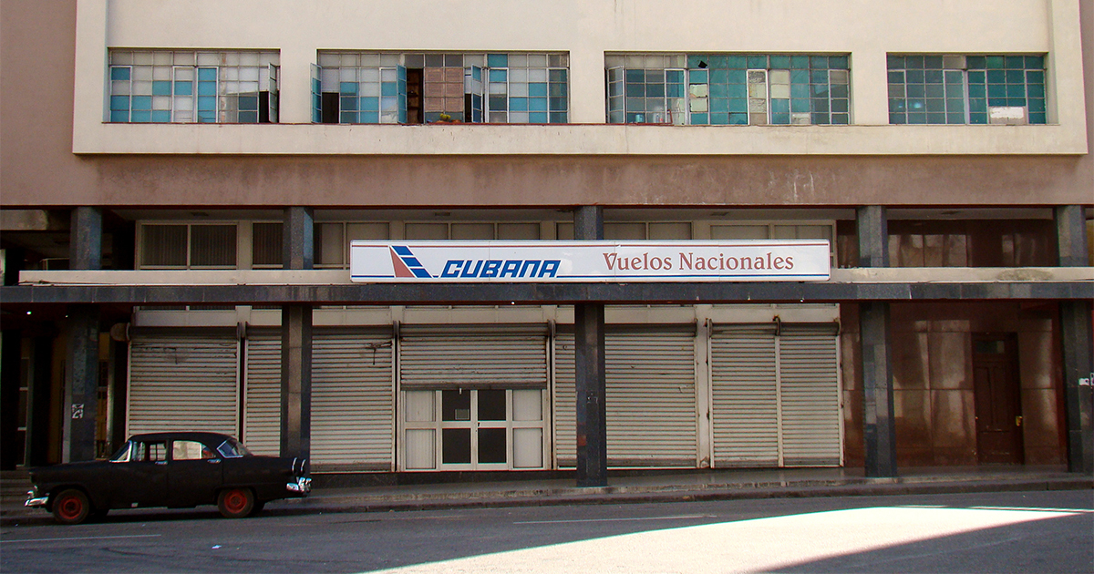 Oficina de Cubana de Aviación en La Habana © CiberCuba