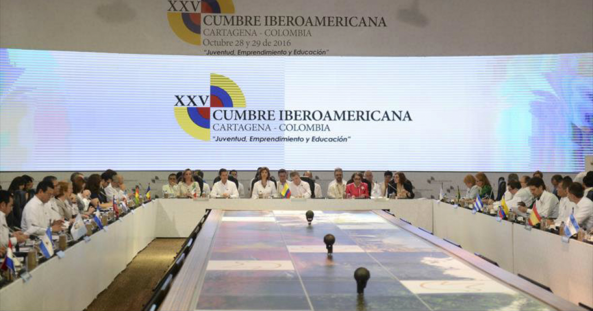 Jefes de estado reunidos en la XXV Cumbre Iberoamericana en Cartagena © hispantv.com