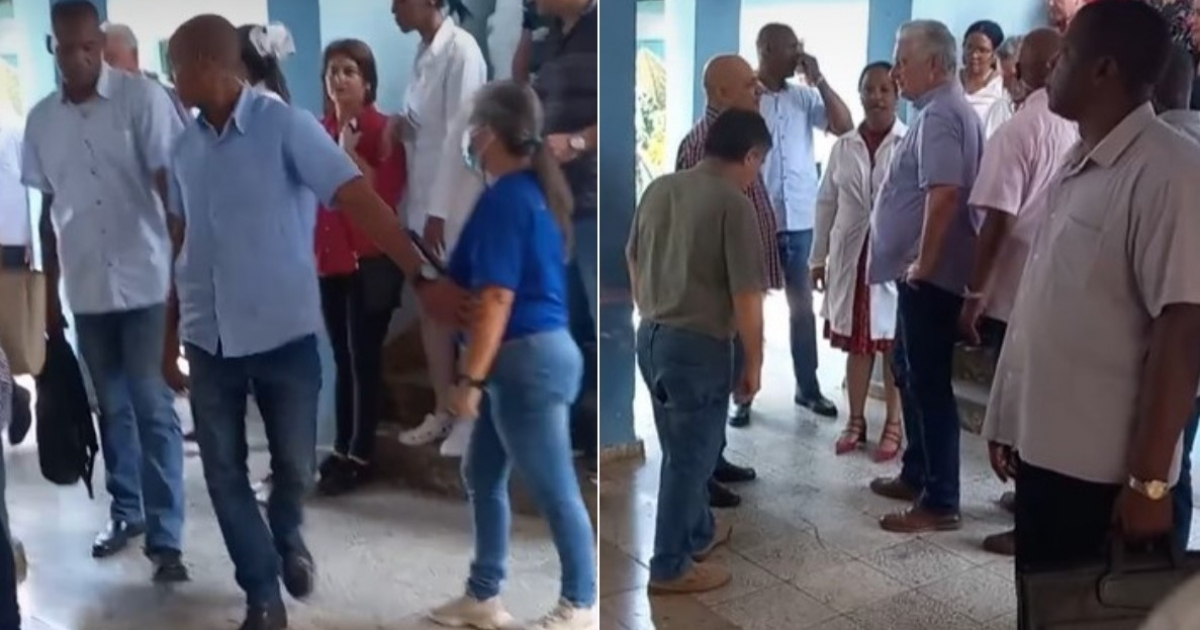 Visita de Díaz-Canel a hospital en Matanzas se ve empañada por incidentes de seguridad