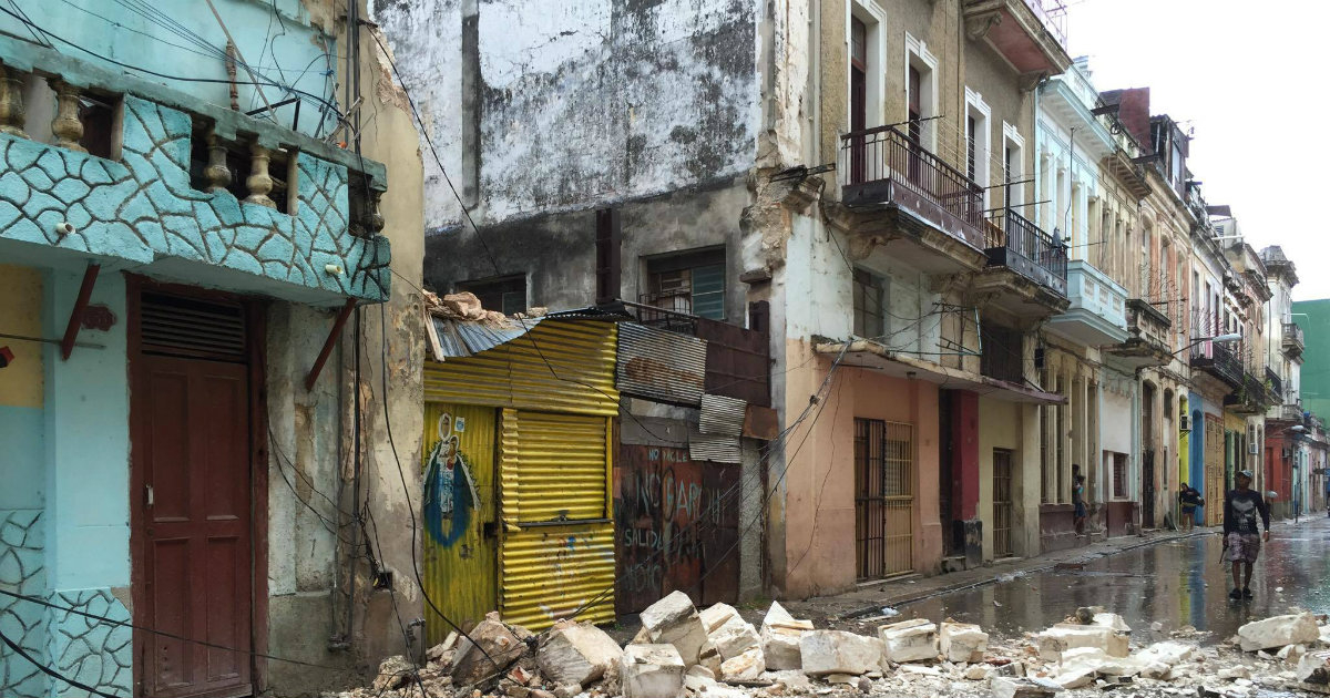 Derrumbe en La Habana © CiberCuba