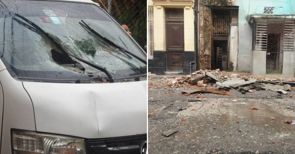 Parte de un edificio se desploma en La Habana Vieja