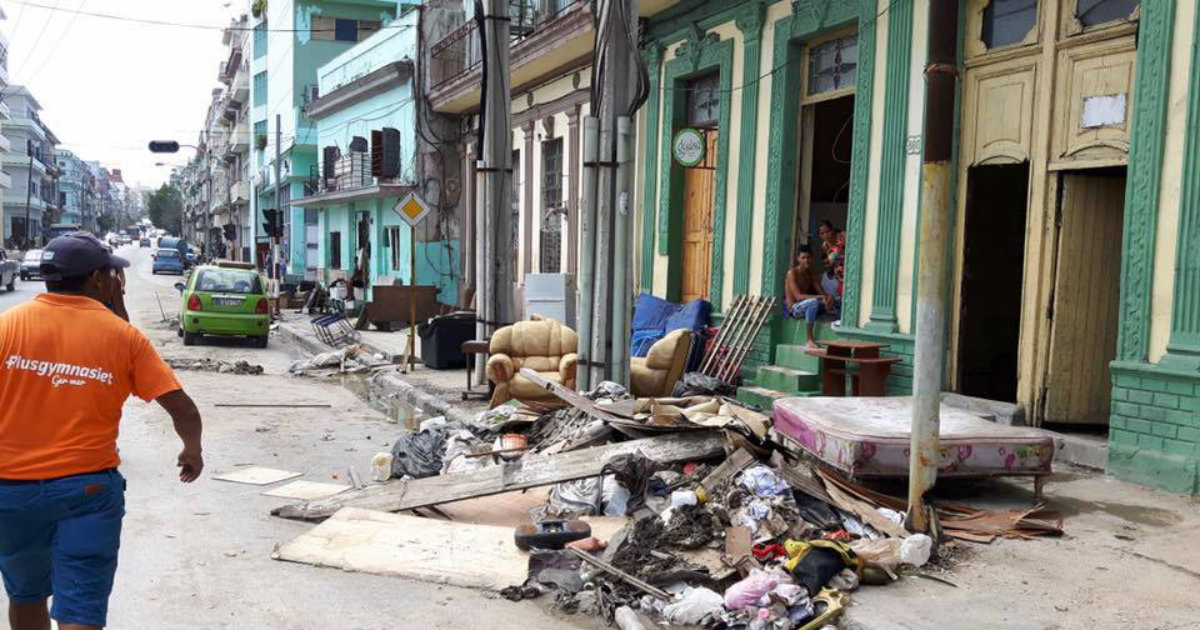 Derrumbes en La Habana tras paso de huracán irma © CiberCuba