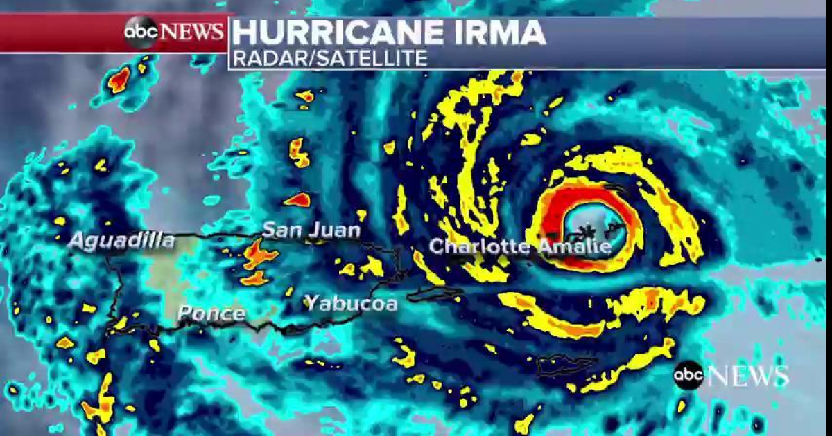 Huracán Irma suspende aviones en Puerto Rico © ABC News/Twitter