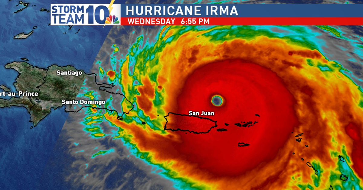 Huracan Irma sobre Puerto Rico © @NBC10_Mark