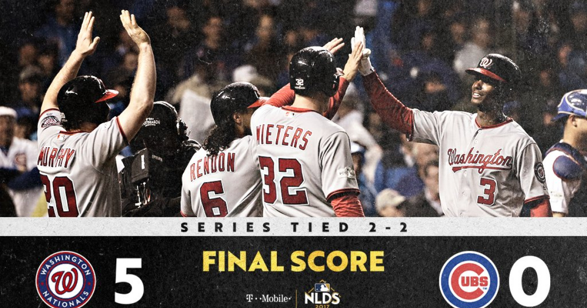 Washington Nationales vencen a los Cubs © @Nationals