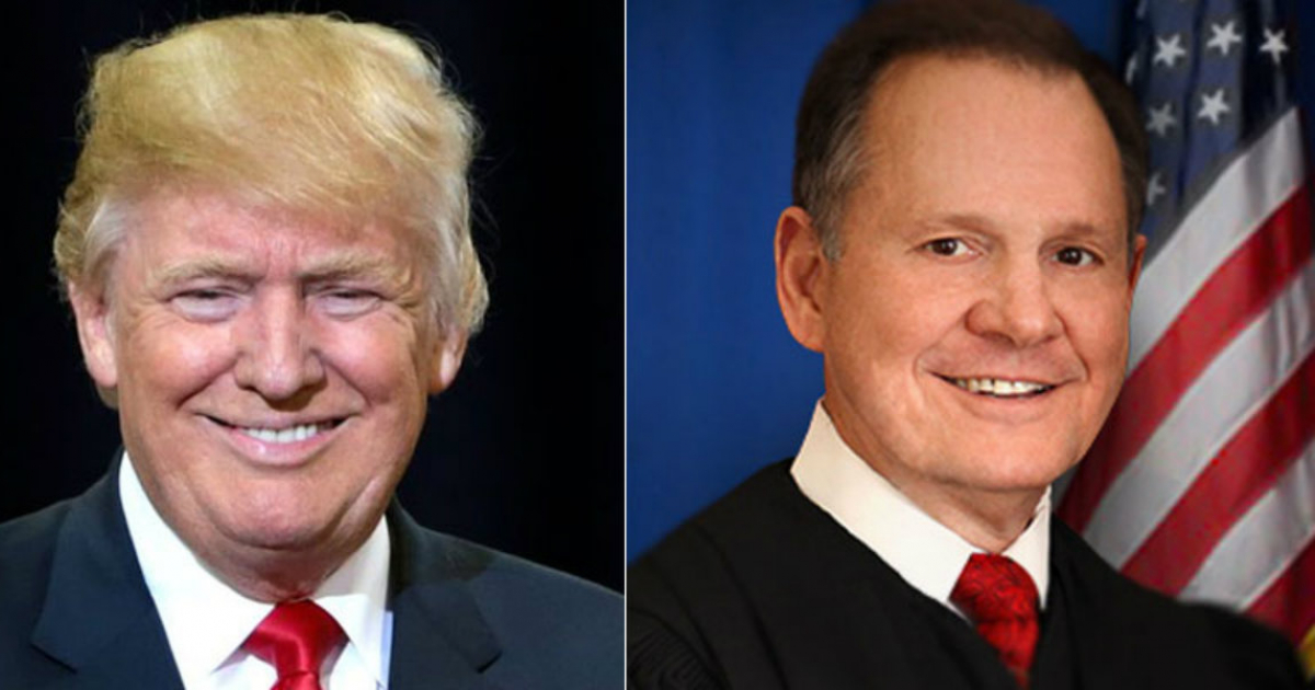 Donald Trump y Roy Moore © Collage Yellow Hammer News