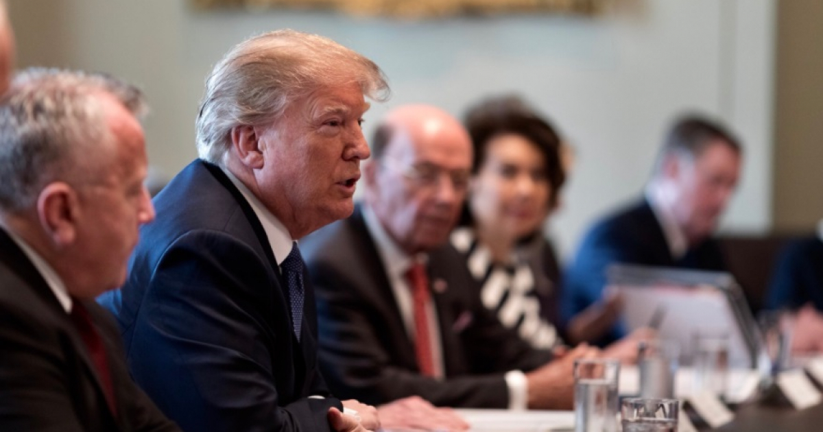 El presidente Trump durante una reunión con su gabinete en la Casa Blanca © Twitter / Donald Trump
