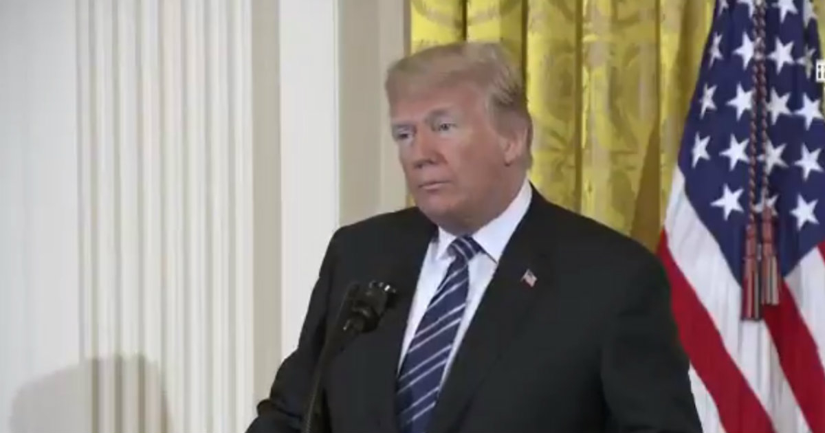 El presidente Trump comparece ante los medios para hablar sobre el tiroteo en Texas © Twitter / Donald Trump